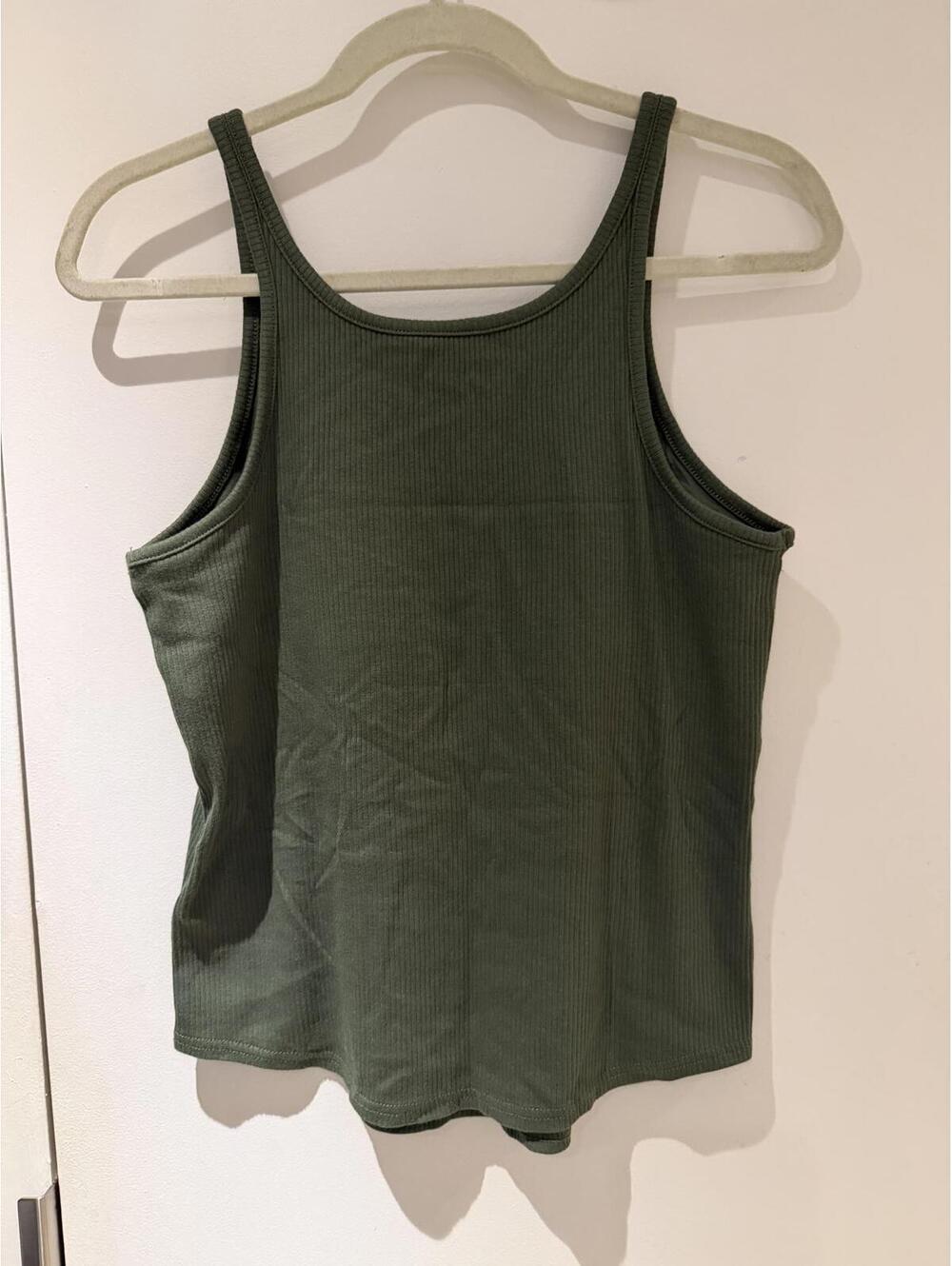 J.Crew Olive Green Ribbed Tank Top Size Large - Picture 4 of 7
